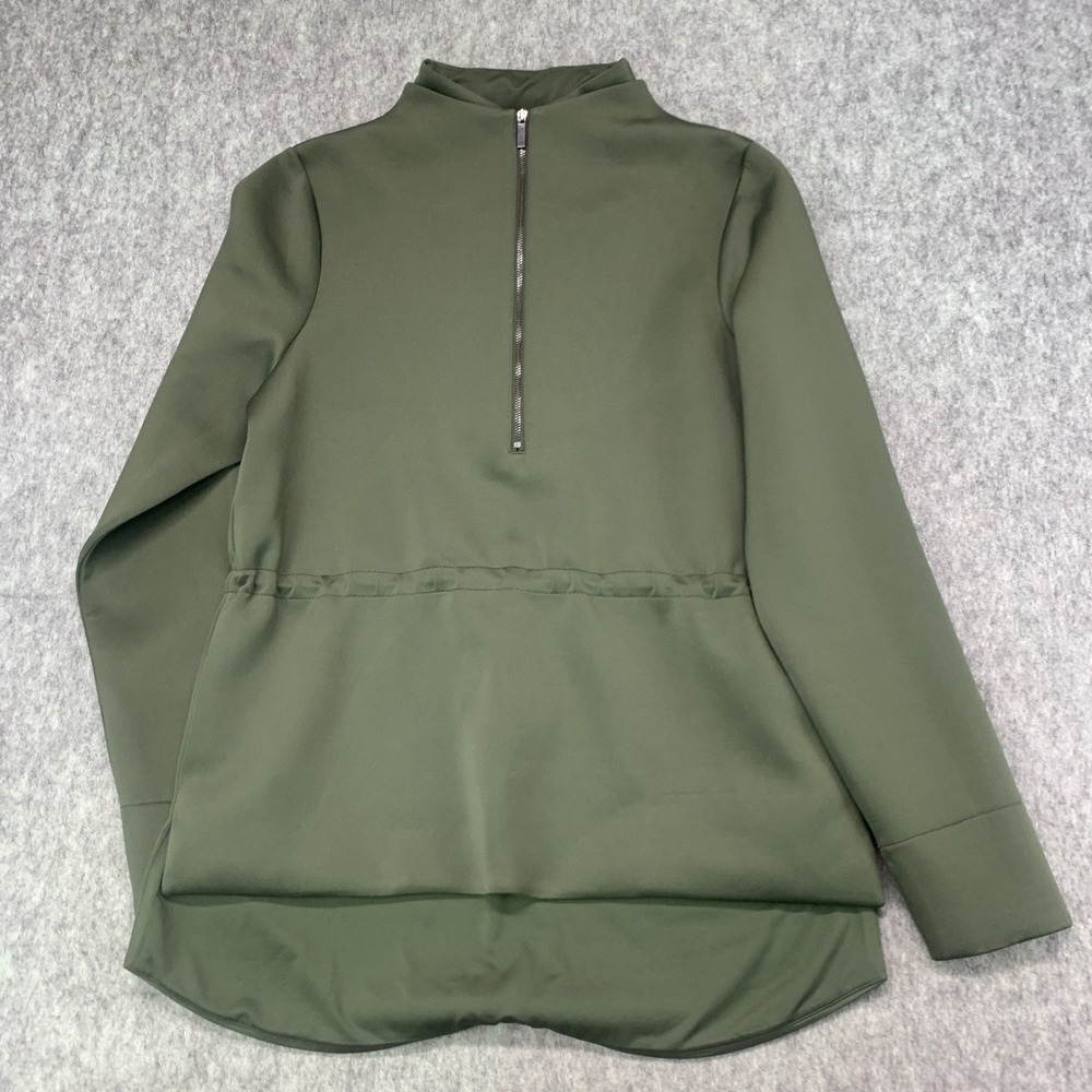 ADAY Big Mood Women's Cinched-waist Sweatshirt Sweater Green Athletic Size XS